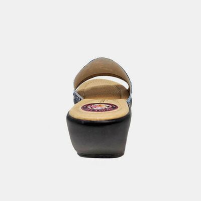 Nicole Lee USA Rhinestone Decor Wedge Slipper - Heritage Couture