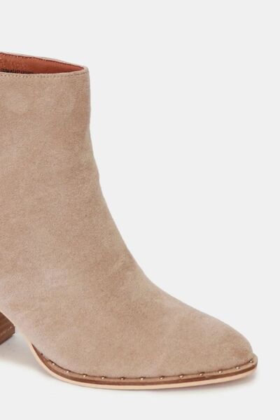Beast Fashion Suede Point Toe Ankle Booties - Heritage Couture