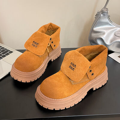 Lace Up Round Toe Platform Boots - Heritage Couture  