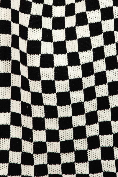 Fame Checkered Pattern Tote Bag - Heritage Couture  