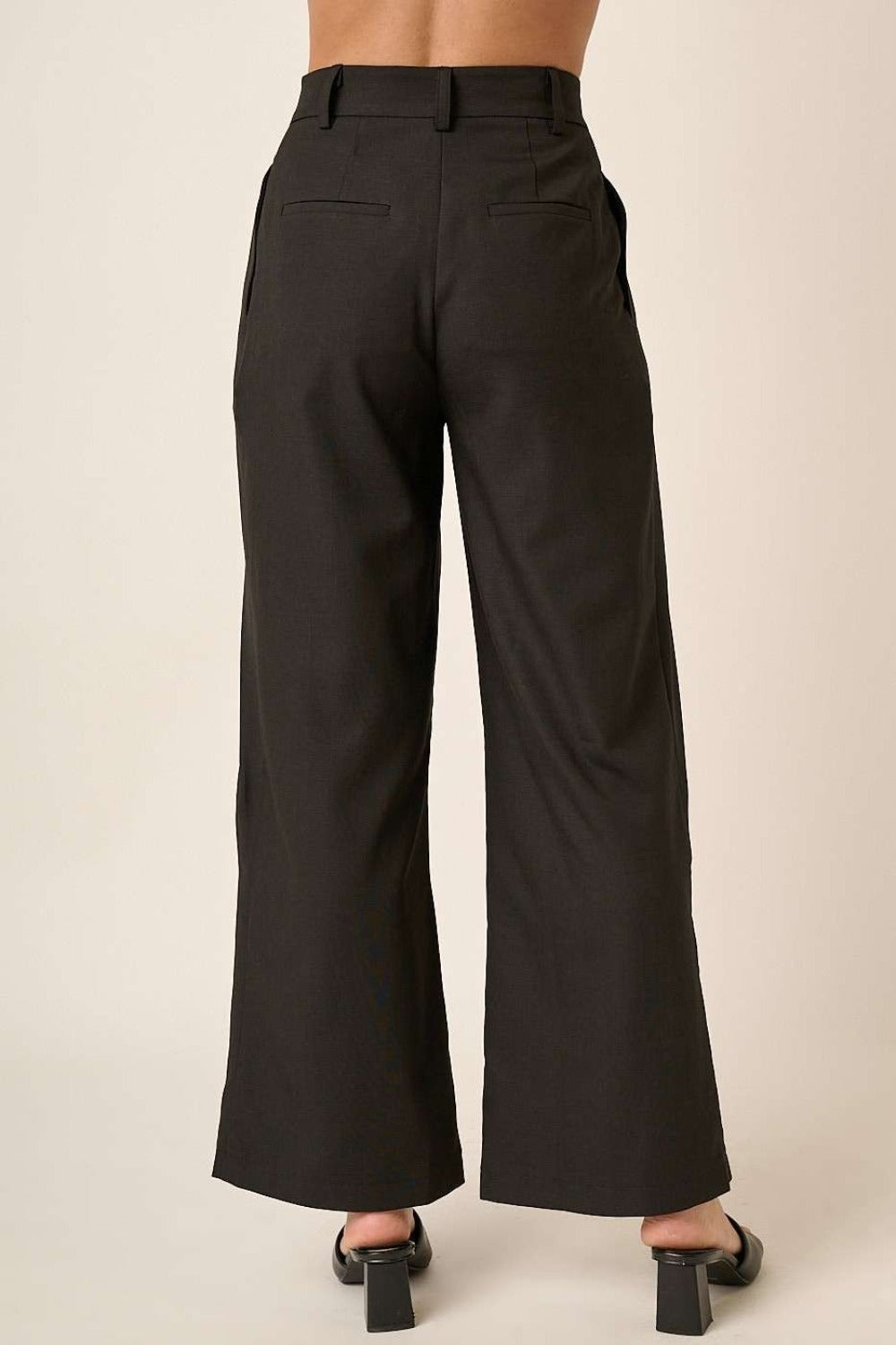 Mittoshop Deep Pleated High Waisted Wide Leg Pants - Heritage Couture  