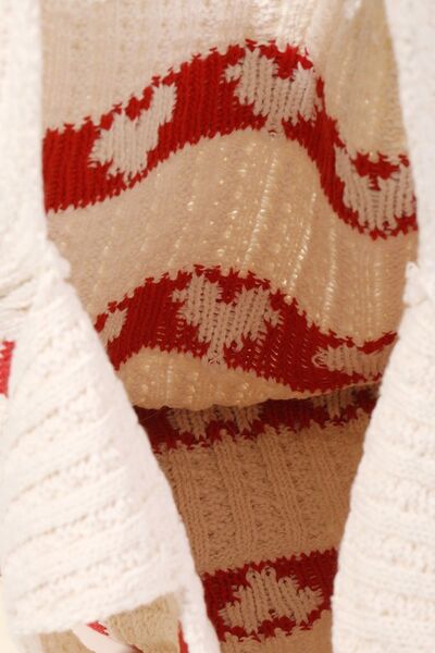 Fame Contrast Heart Crochet Tote Bag - Heritage Couture  