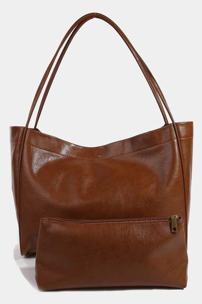 Fame Faux Leather Tote Bag - Heritage Couture  