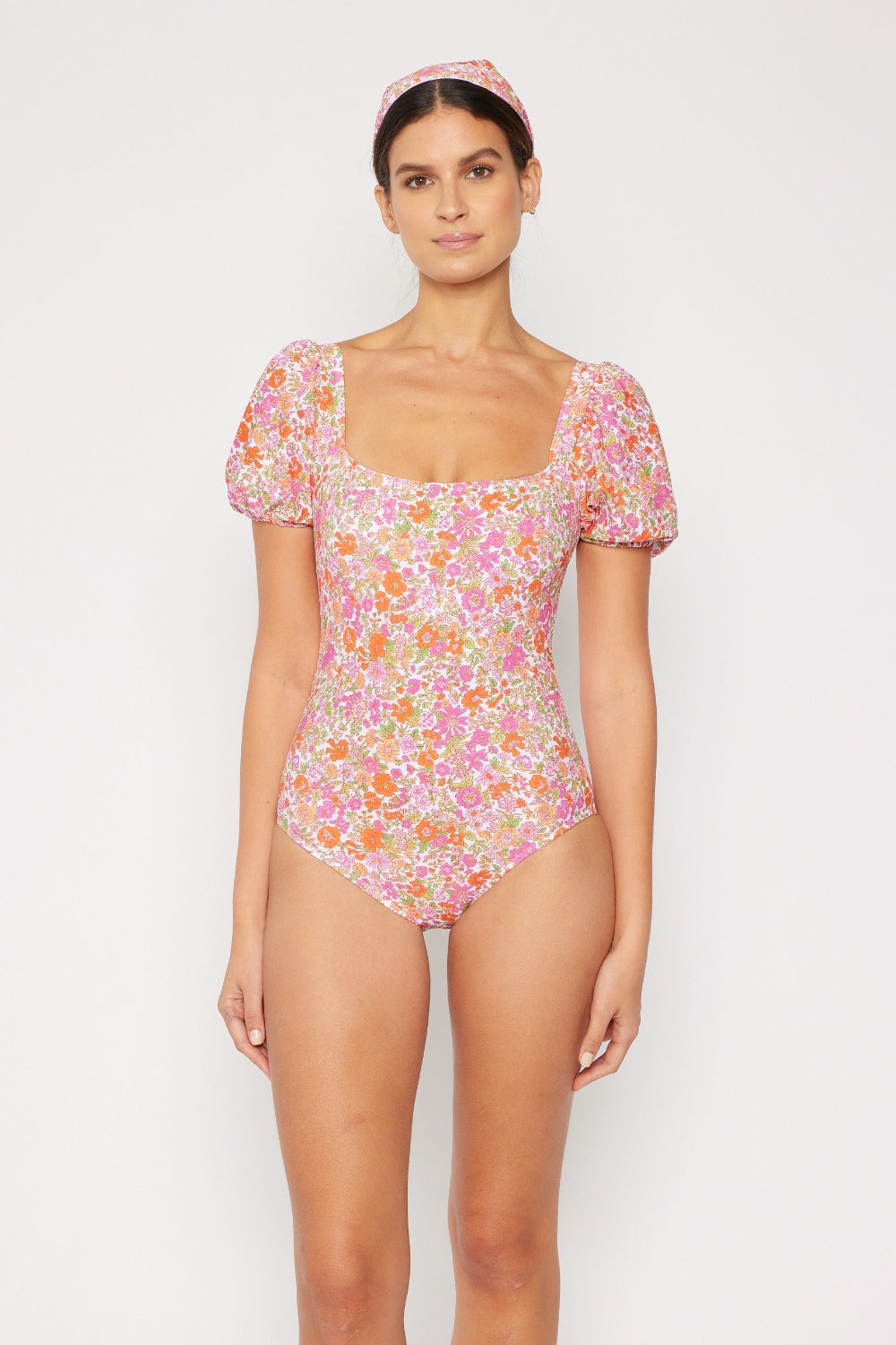 Marina West Swim Floral Puff Sleeve One-Piece - Heritage Couture  