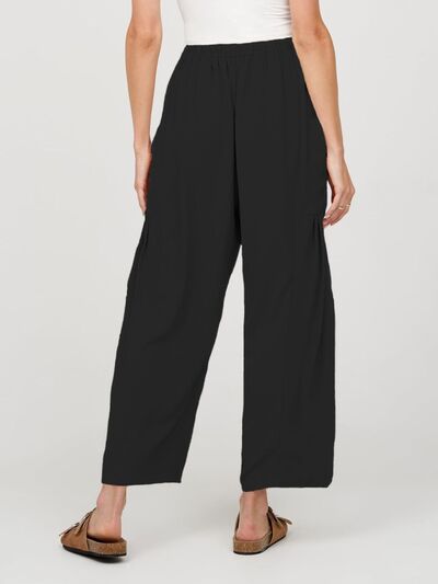 Full Size Wide Leg Pants with Pockets - Heritage Couture  