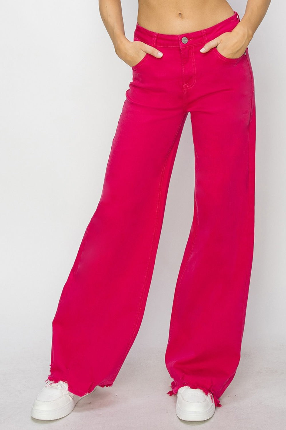 RISEN High Rise Wide Leg Jeans - Heritage Couture  