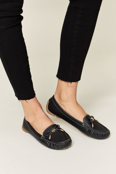 Forever Link Slip On Bow Flats Loafers - Heritage Couture  