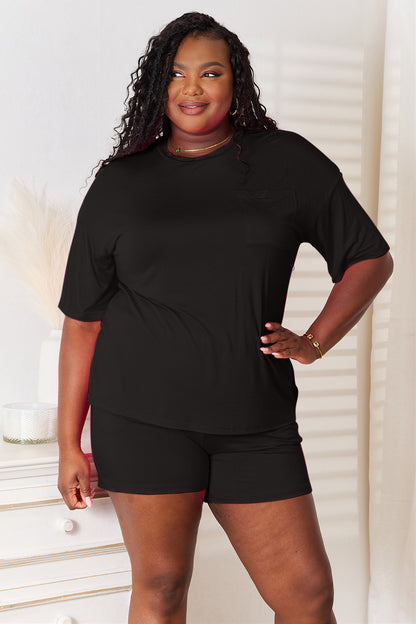 Basic Bae Full Size Soft Rayon Half Sleeve Top and Shorts Set - Heritage Couture  