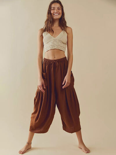 Full Size Wide Leg Pants with Pockets - Heritage Couture  