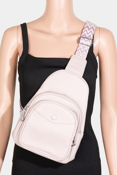 Fame Textured PU Leather Sling Bag - Heritage Couture  