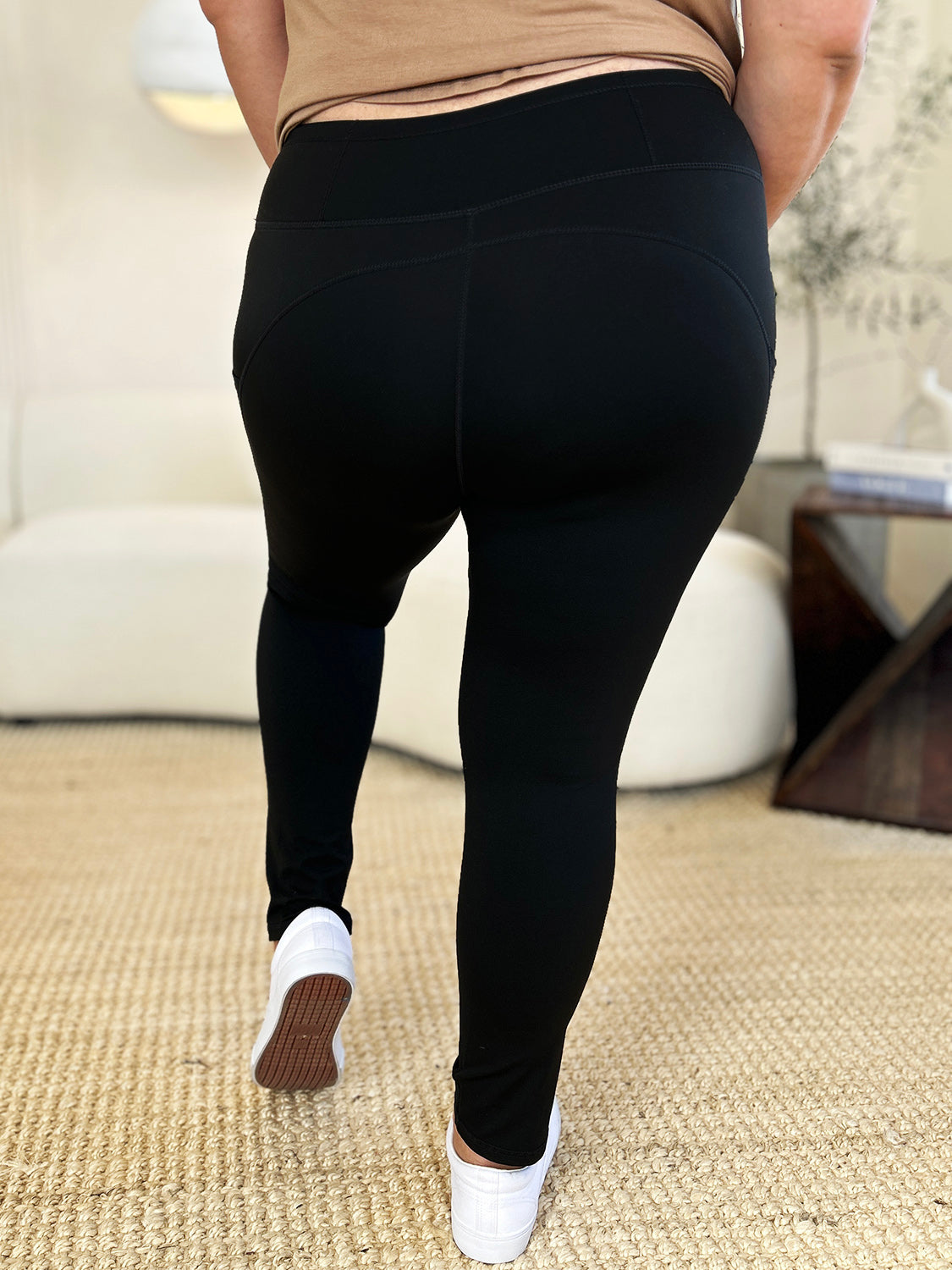 Wide Waistband Sports Leggings - Heritage Couture  