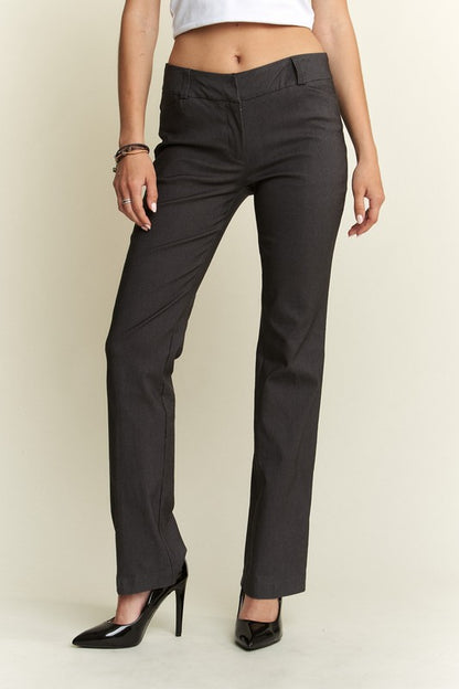 ADORA Regular Rise Slim Bootcut Pants - Heritage Couture  