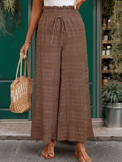 Perfee Tied Wide Leg Pants - Heritage Couture  