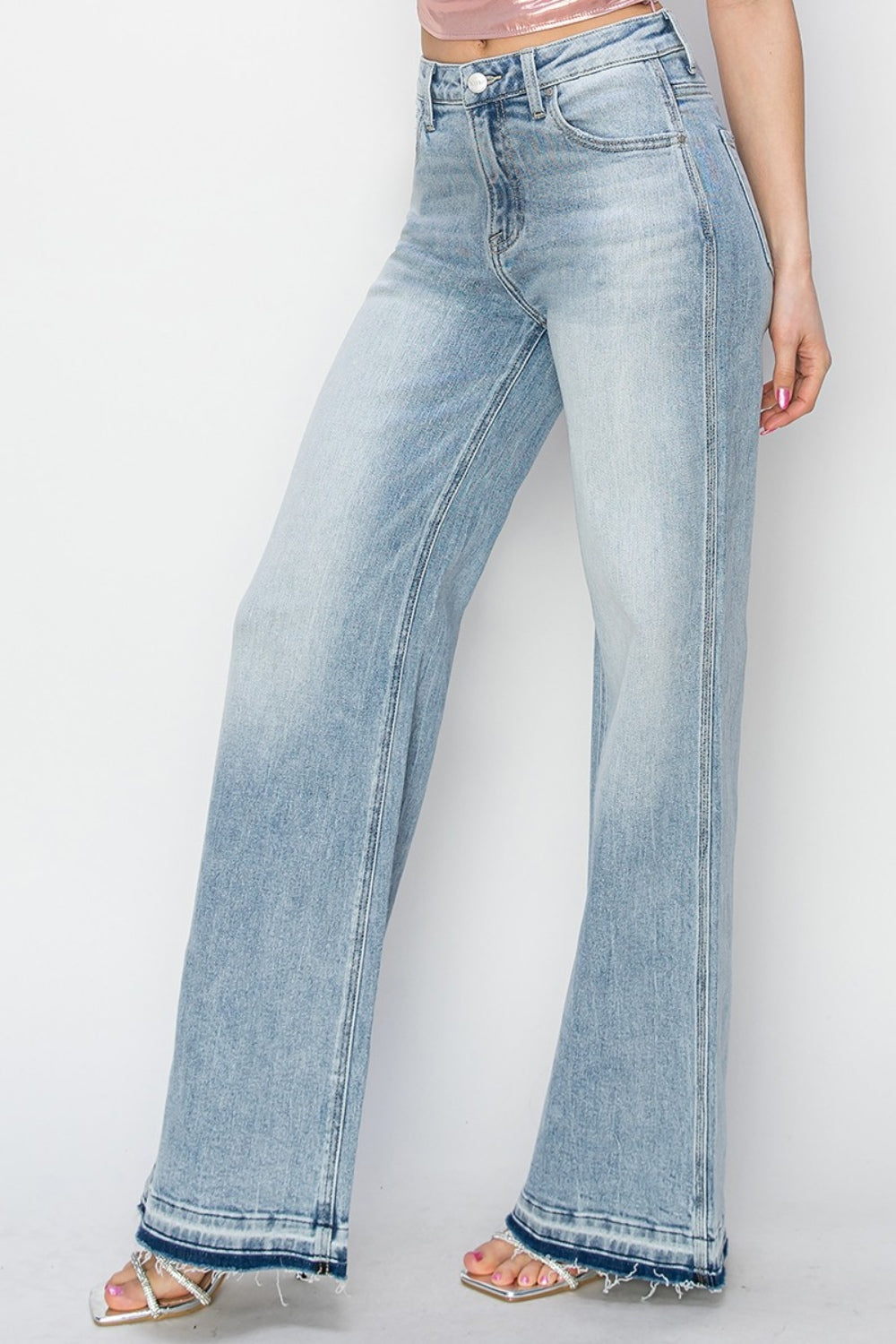 Risen Full Size High Rise Wide Leg Jeans - Heritage Couture  