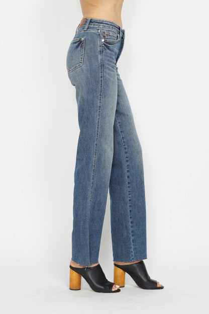 Judy Blue Full Size Tummy Control Straight Jeans - Heritage Couture  