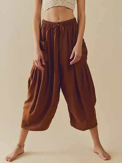 Full Size Wide Leg Pants with Pockets - Heritage Couture  