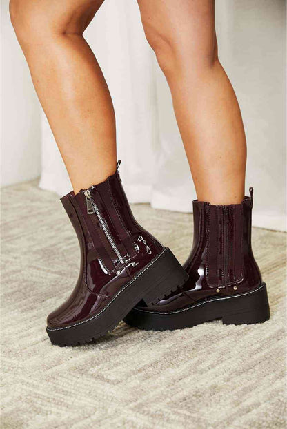 Forever Link Side Zip Platform Boots - Heritage Couture  
