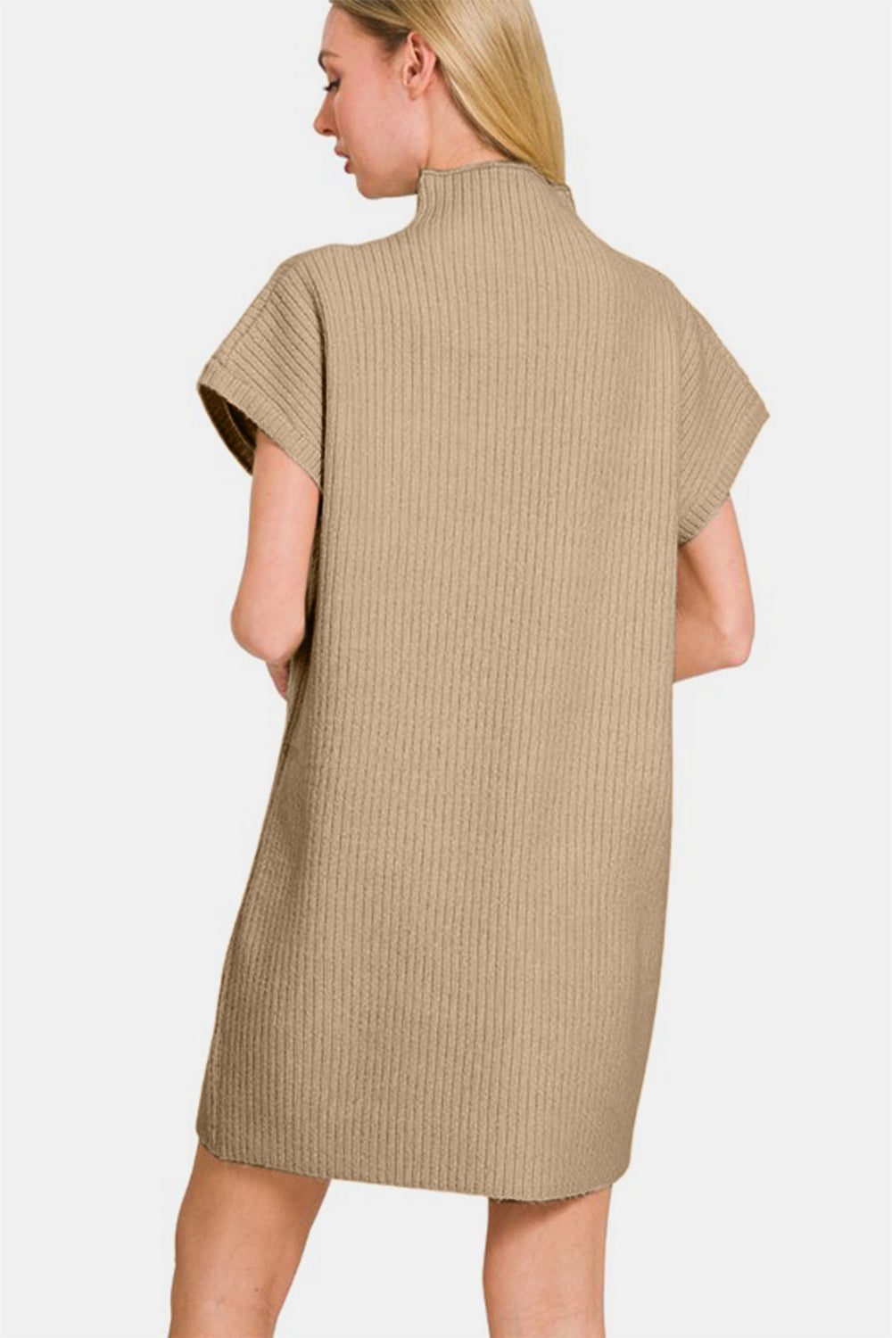 Zenana Short Sleeve Sweater Mini Dress - Heritage Couture  