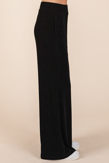 Mittoshop Elastic Waist Pants with Side Pockets - Heritage Couture  