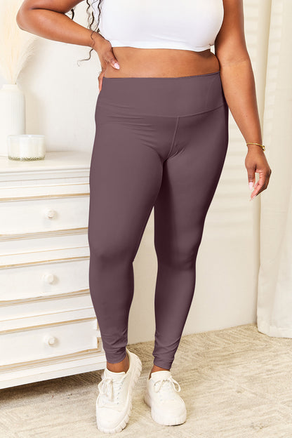 Double Take Wide Waistband Sports Leggings - Heritage Couture  