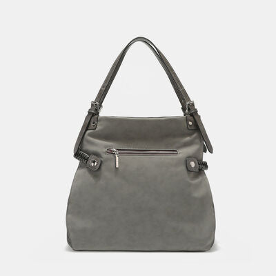 Nicole Lee USA Side Braided Tassel Inlaid Rhinestone Embroidery Hobo Bag - Heritage Couture  