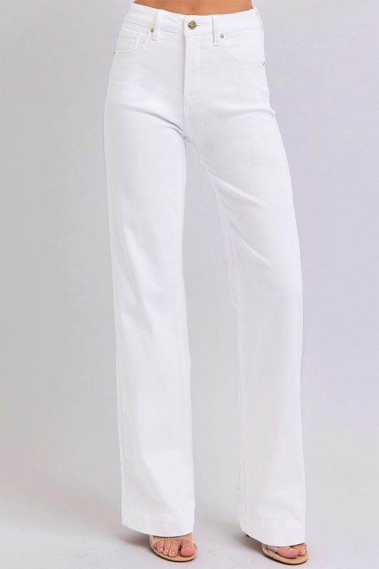 RISEN Full Size High Waist Straight Jeans - Heritage Couture  