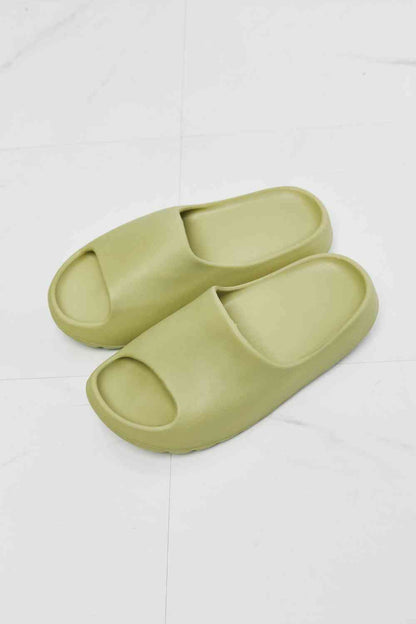 NOOK JOI In My Comfort Zone Slides in Green - Heritage Couture  