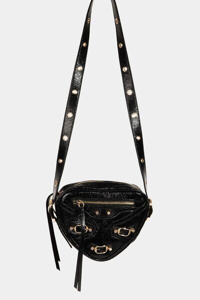Fame PU Leather Triangle Crossbody Bag - Heritage Couture  