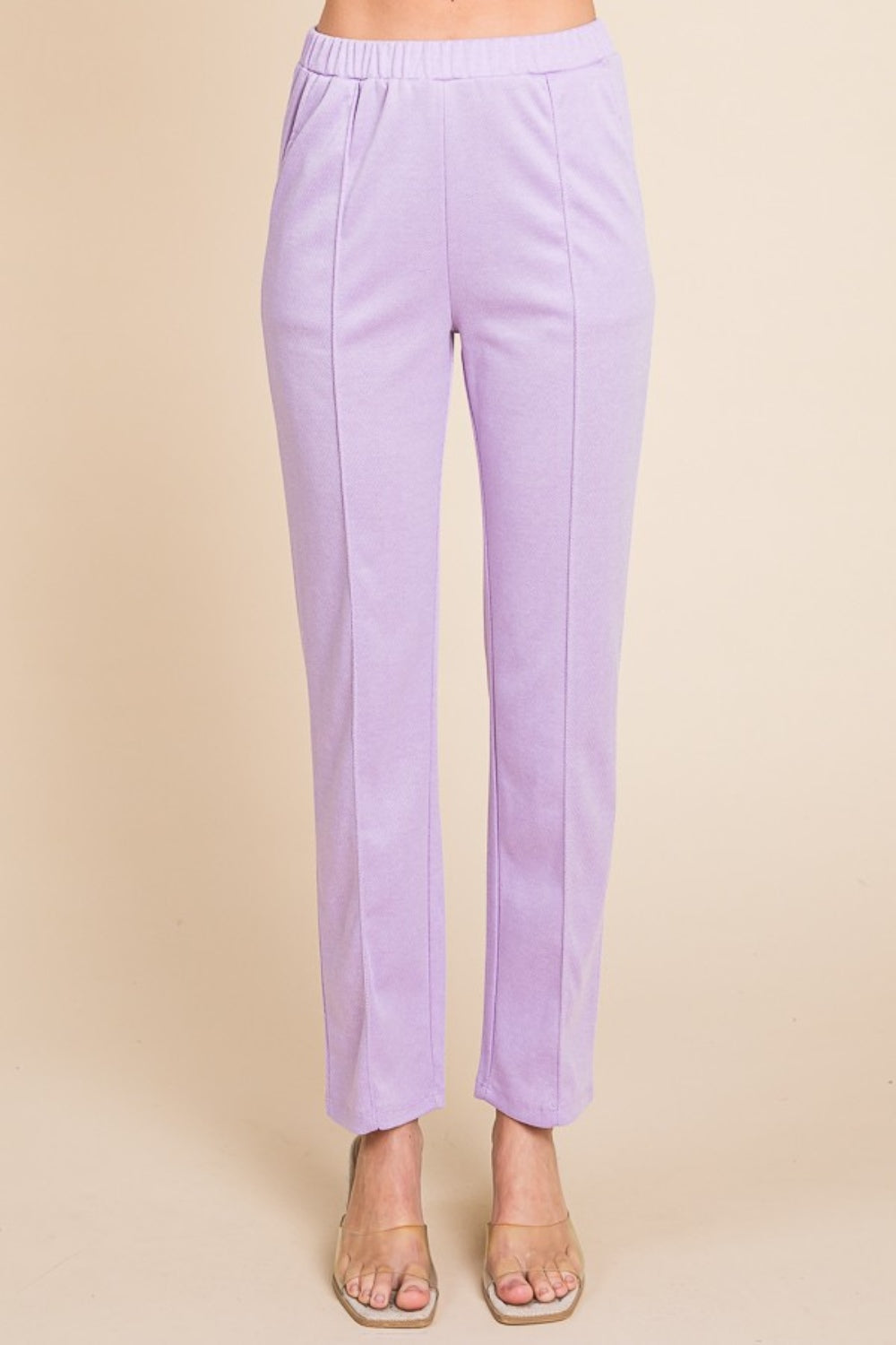 Culture Code Full Size Pin Tuck Detail Slim Pants - Heritage Couture  