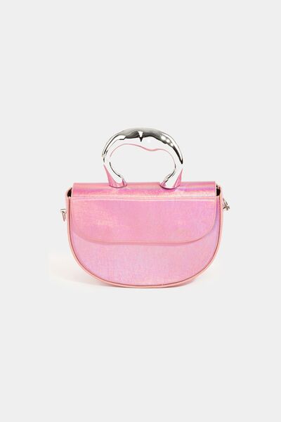 Fame Glossy Semi Circle Top Handle Bag - Heritage Couture  