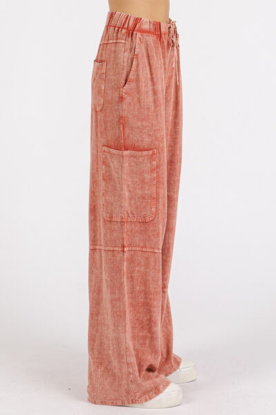 Mittoshop Mineral Wash Drawstring Elastic Waist Pants - Heritage Couture  