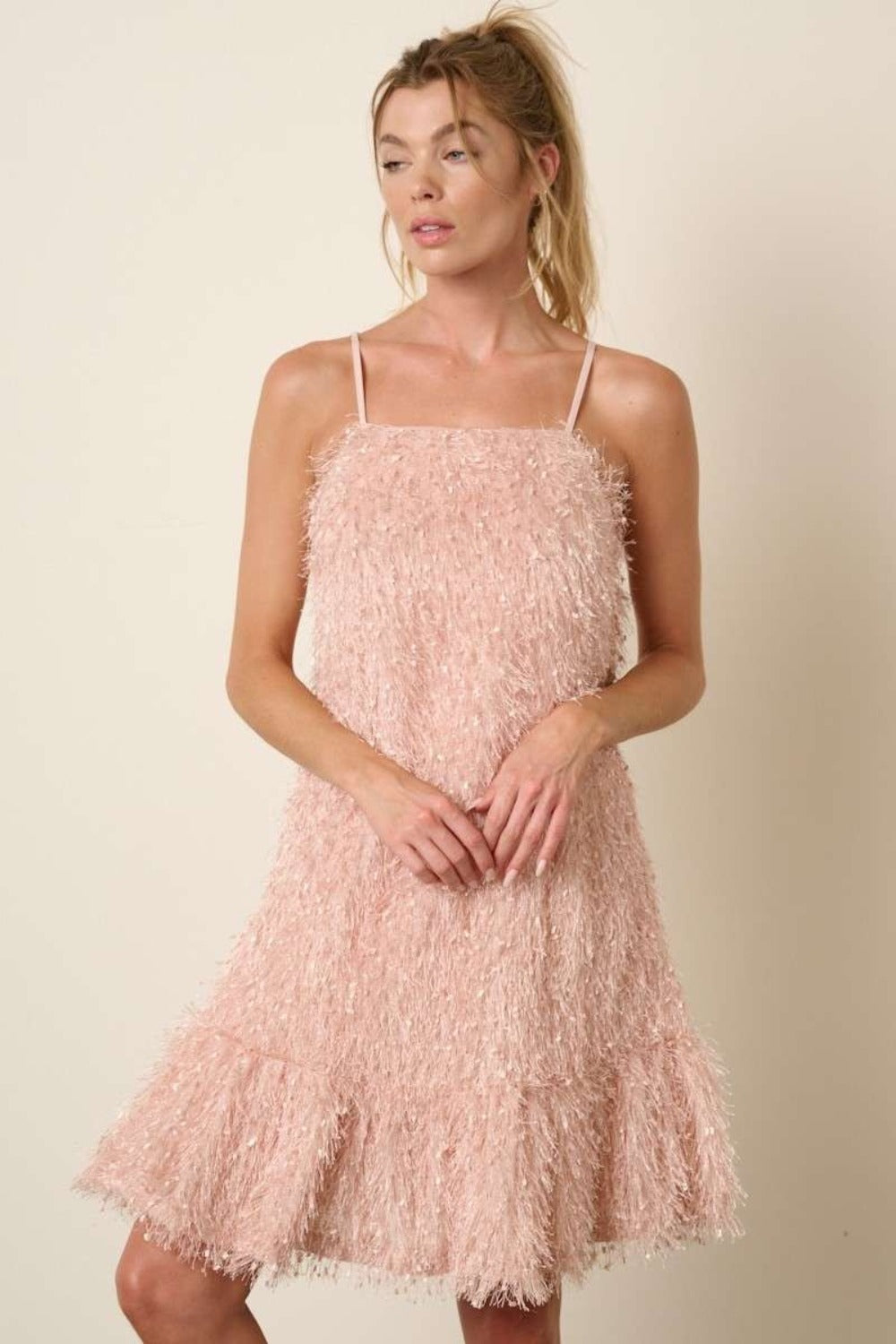 Mittoshop Feather Ruffle Hem Mini Cami Dress - Heritage Couture  