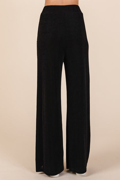 Mittoshop Elastic Waist Pants with Side Pockets - Heritage Couture  