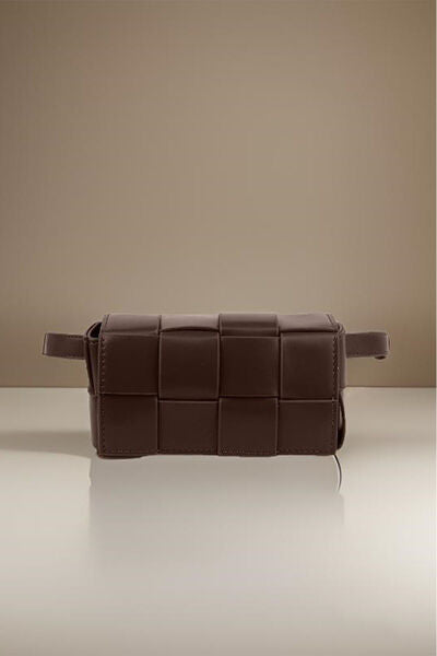 Zenana Vegan Leather Woven Crossbody Bag - Heritage Couture  