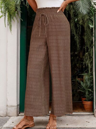 Perfee Tied Wide Leg Pants - Heritage Couture  