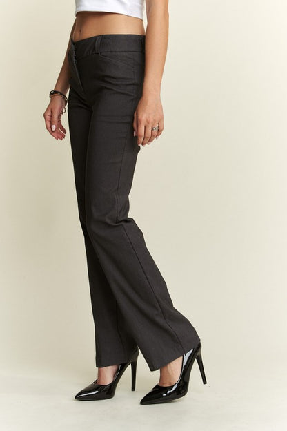 ADORA Regular Rise Slim Bootcut Pants - Heritage Couture  