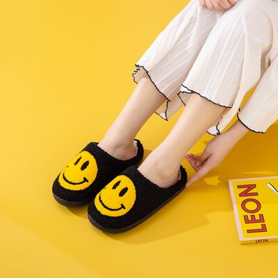 Melody Smiley Face Slippers - Heritage Couture  