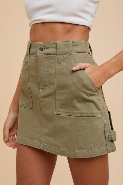 Annie Wear Cargo Denim Mini Skirt - Heritage Couture  