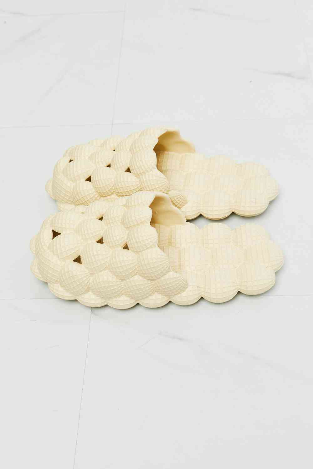 NOOK JOI Laid Back Bubble Slides in Khaki - Heritage Couture  