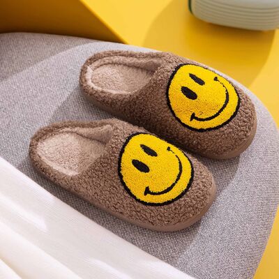 Melody Smiley Face Slippers - Heritage Couture  