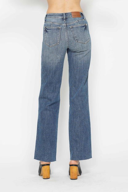 Judy Blue Full Size Tummy Control Straight Jeans - Heritage Couture  