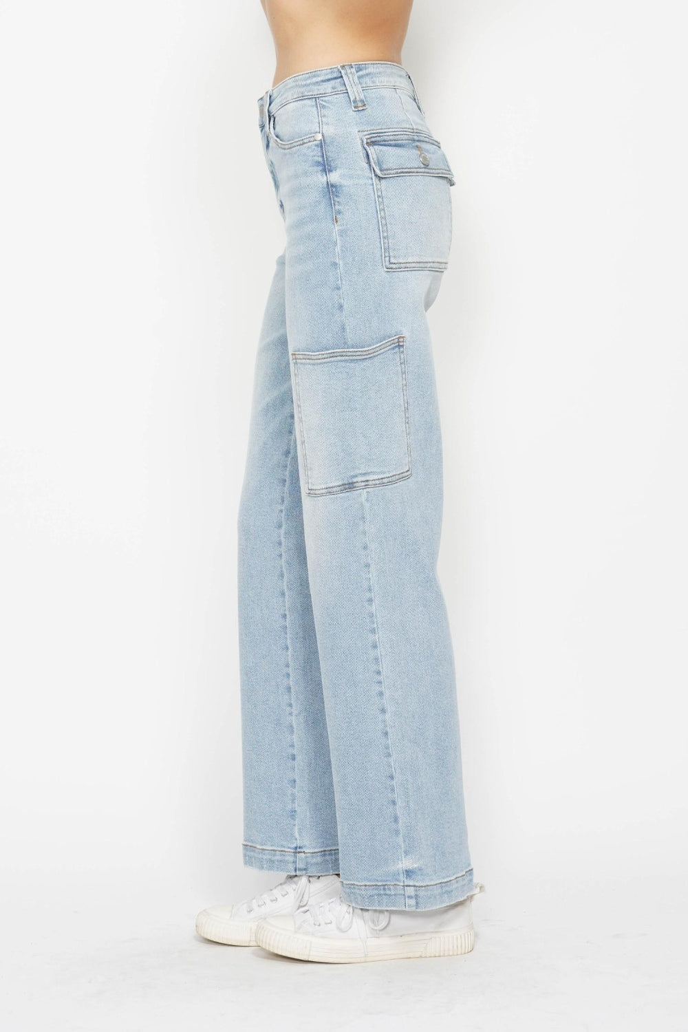 Judy Blue Full Size High Waist Straight Cargo Jeans - Heritage Couture  