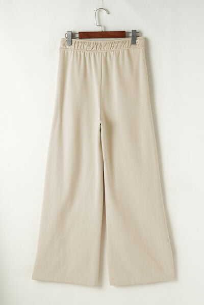 Drawstring Wide Leg Pants - Heritage Couture  
