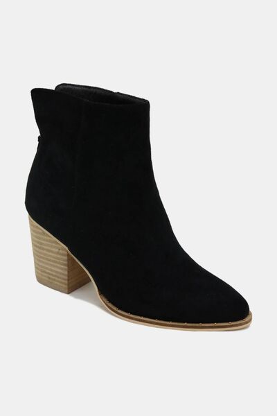 Beast Fashion Suede Point Toe Ankle Booties - Heritage Couture  