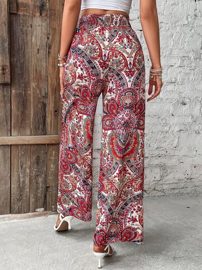 Printed Wide Leg Pants - Heritage Couture  