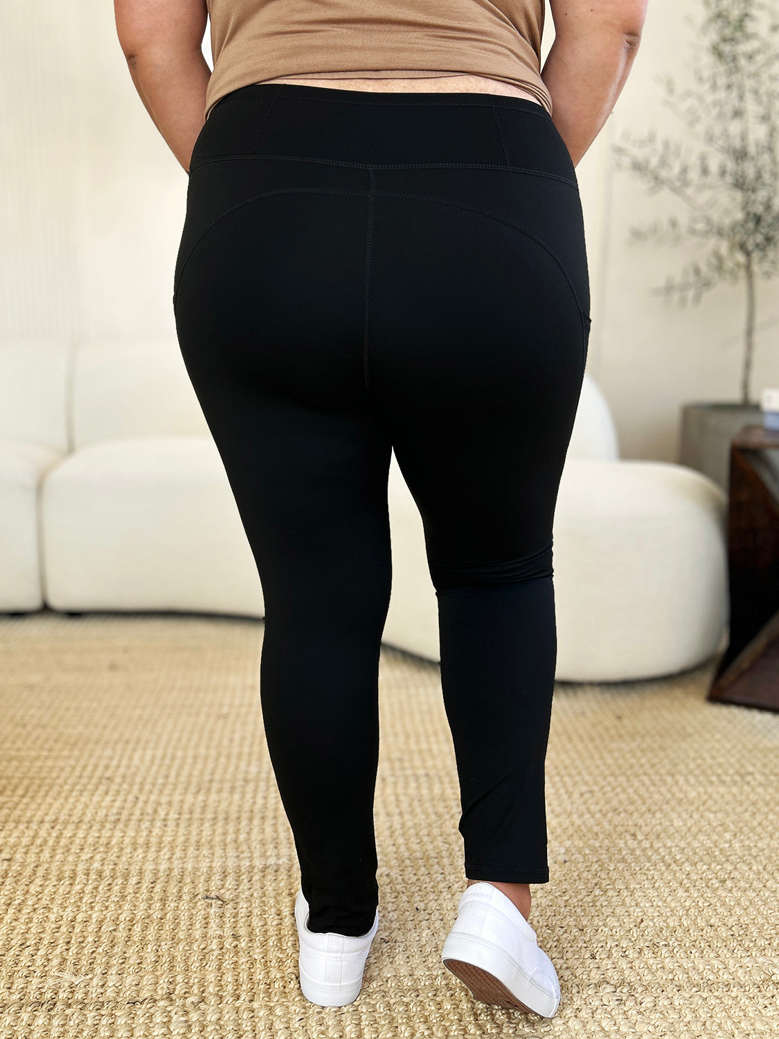 Wide Waistband Sports Leggings - Heritage Couture  
