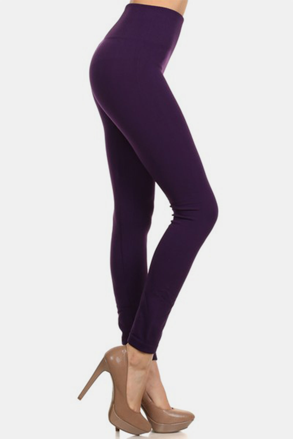 Yelete Seamless High Waist Fleece Leggings - Heritage Couture  