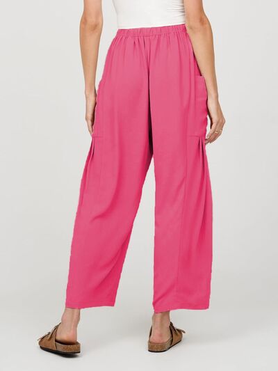 Full Size Wide Leg Pants with Pockets - Heritage Couture  