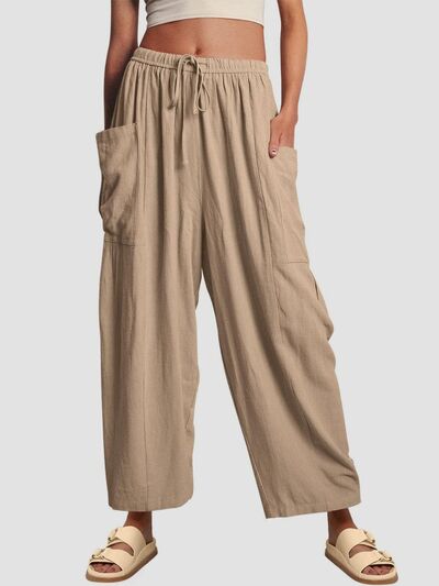 Full Size Wide Leg Pants with Pockets - Heritage Couture  