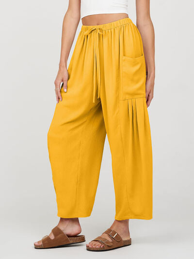 Full Size Wide Leg Pants with Pockets - Heritage Couture  